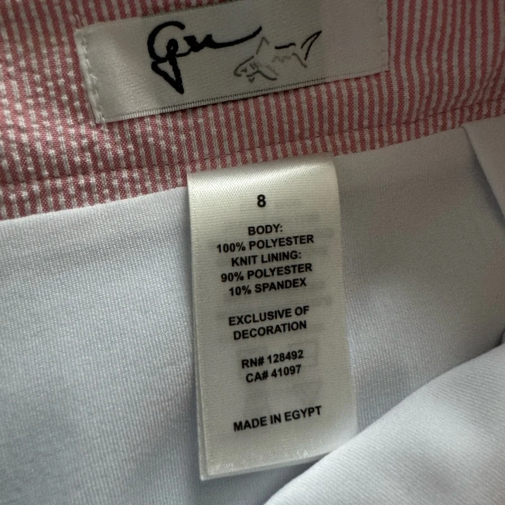 Greg Norman Seersucker Light Blue Mini Skirt